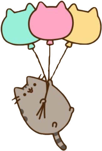 Report Abuse - Pusheen And Stormy Balloons (368x551)