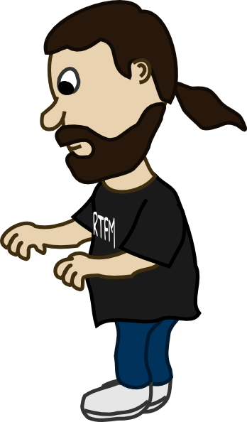 Man Pushing Clip Art - Stone Clipart (348x594)