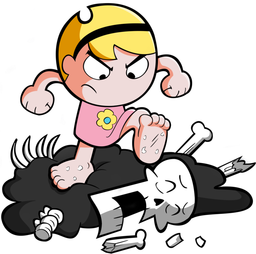 Mandy Vs Grim By Waffengrunt - Grim Adventures Of Billy And Mandy Mandy Stomp (894x894)
