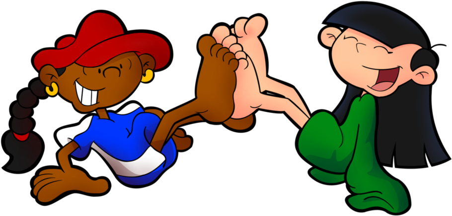 Abby And Kuki By Waffengrunt - Knd Footjob (937x852)