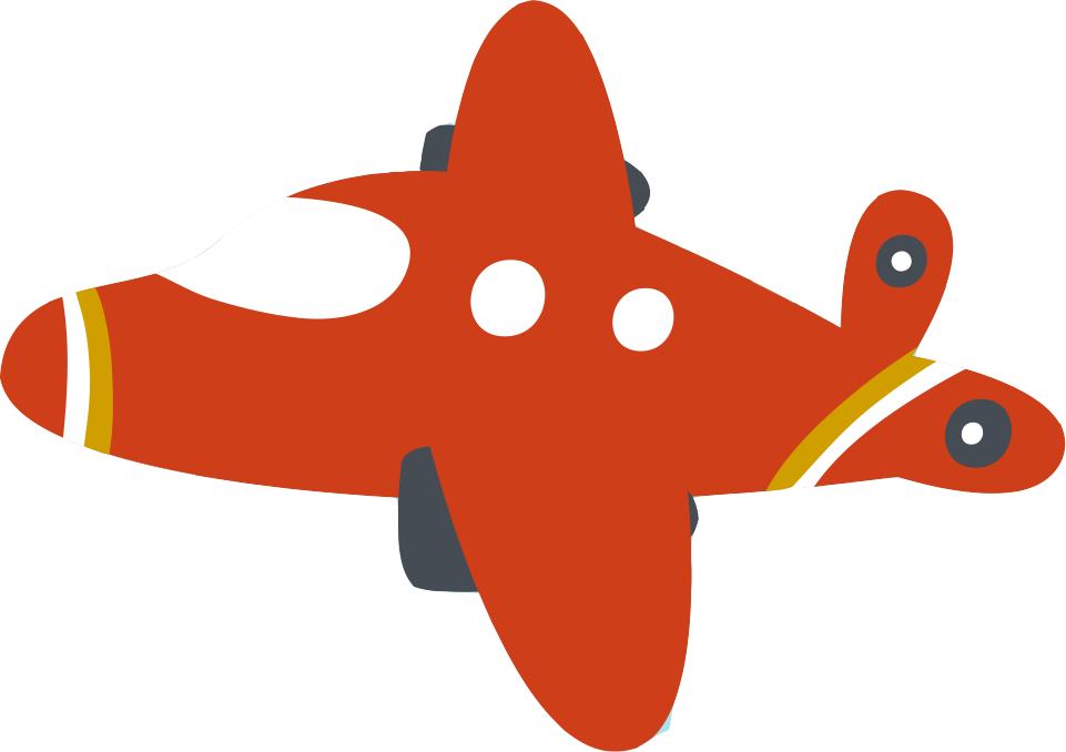 Cute Airplane Vector Png (961x678)