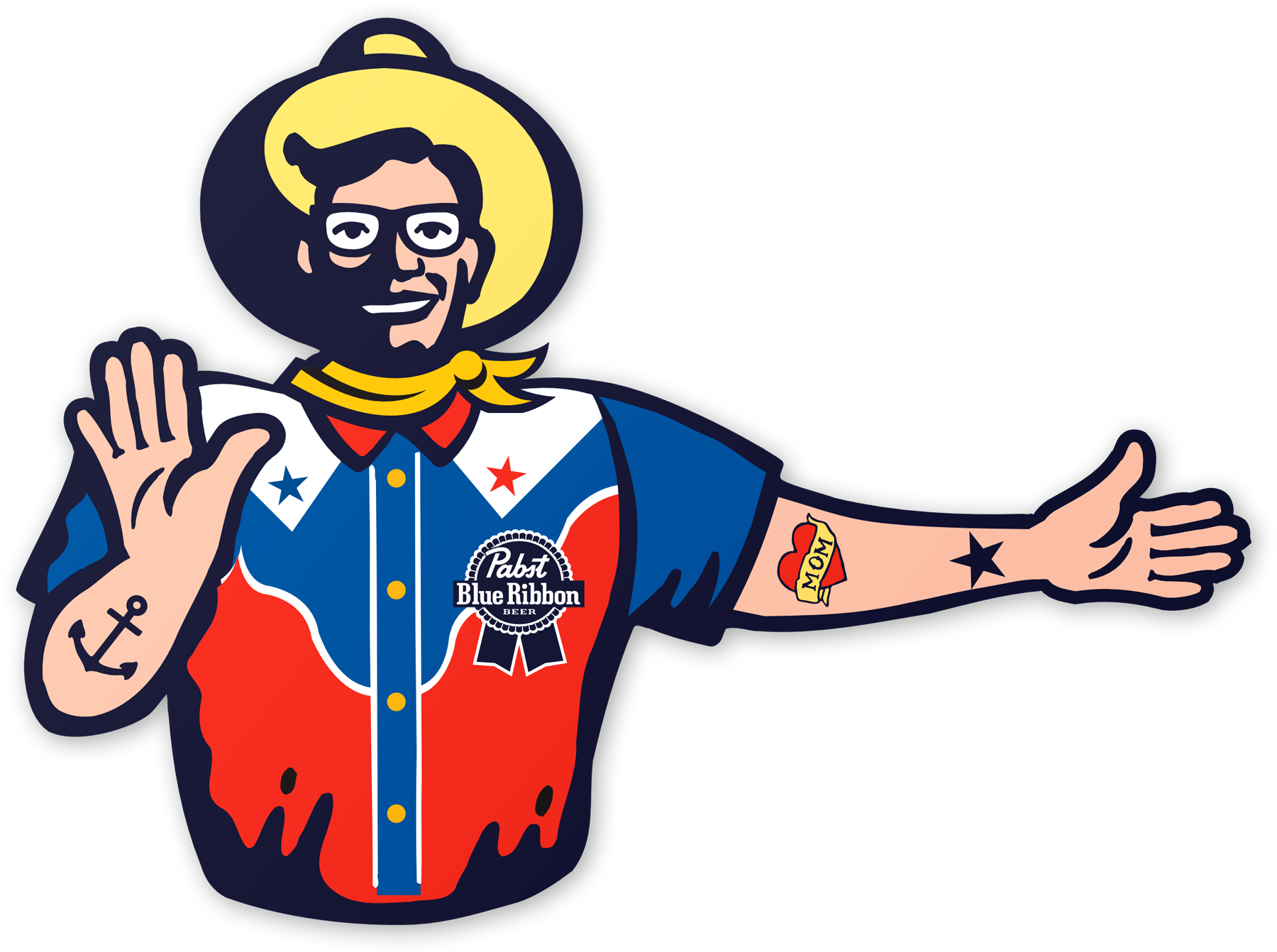 Hipster Big Tex - Texas State Fair Logo (1800x1342)