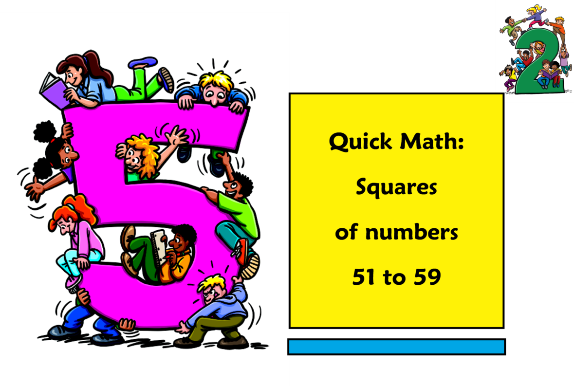 Squaring Numbers 51 To - Fifth Grade Math Book (1179x793)