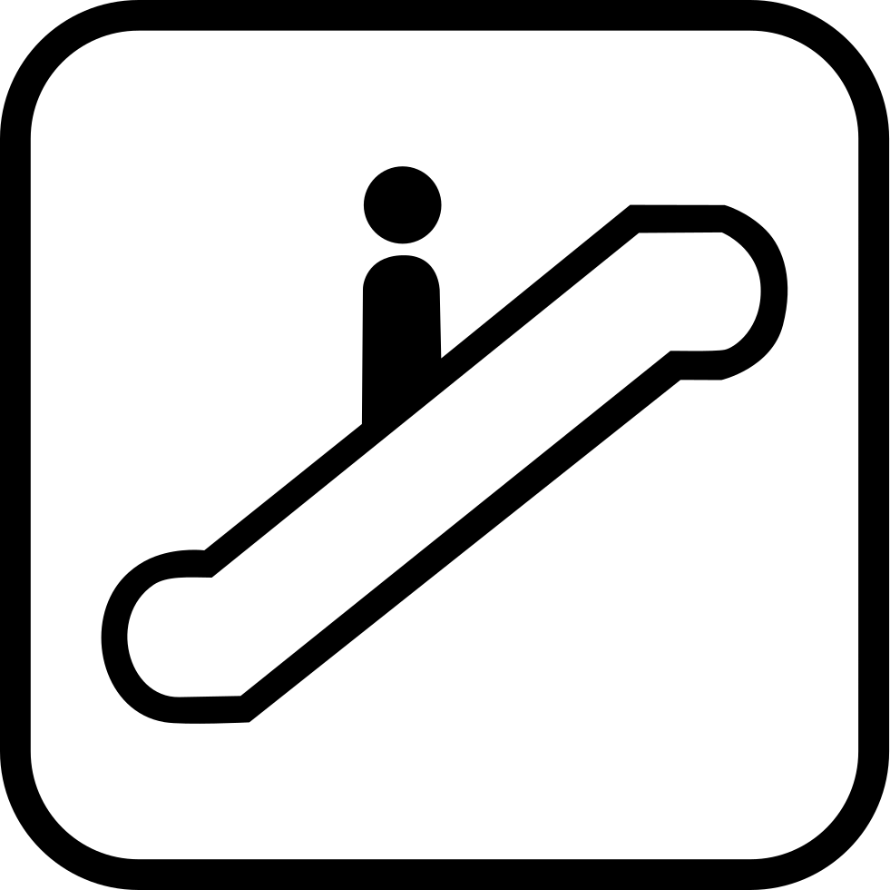 Escalator Symbol Elevator Clip Art - Stock Illustration (981x980)