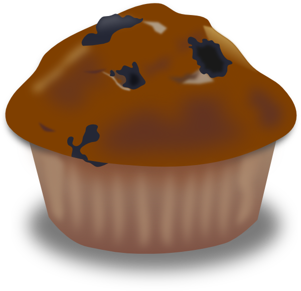 Chocolate Chip Muffin Clipart (600x580)