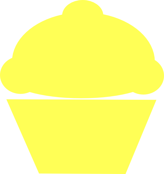 Yellow Cupcake Clip Art At Clker - Yellow Cupcake Clip Art At Clker (564x600)