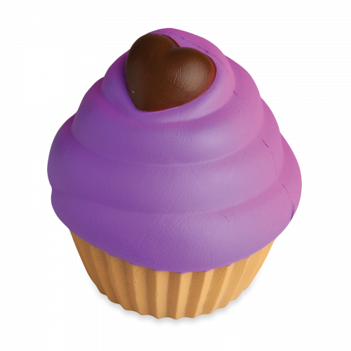 Chocolate Heart Cupcake - Soft N Slo Squishies (500x500)