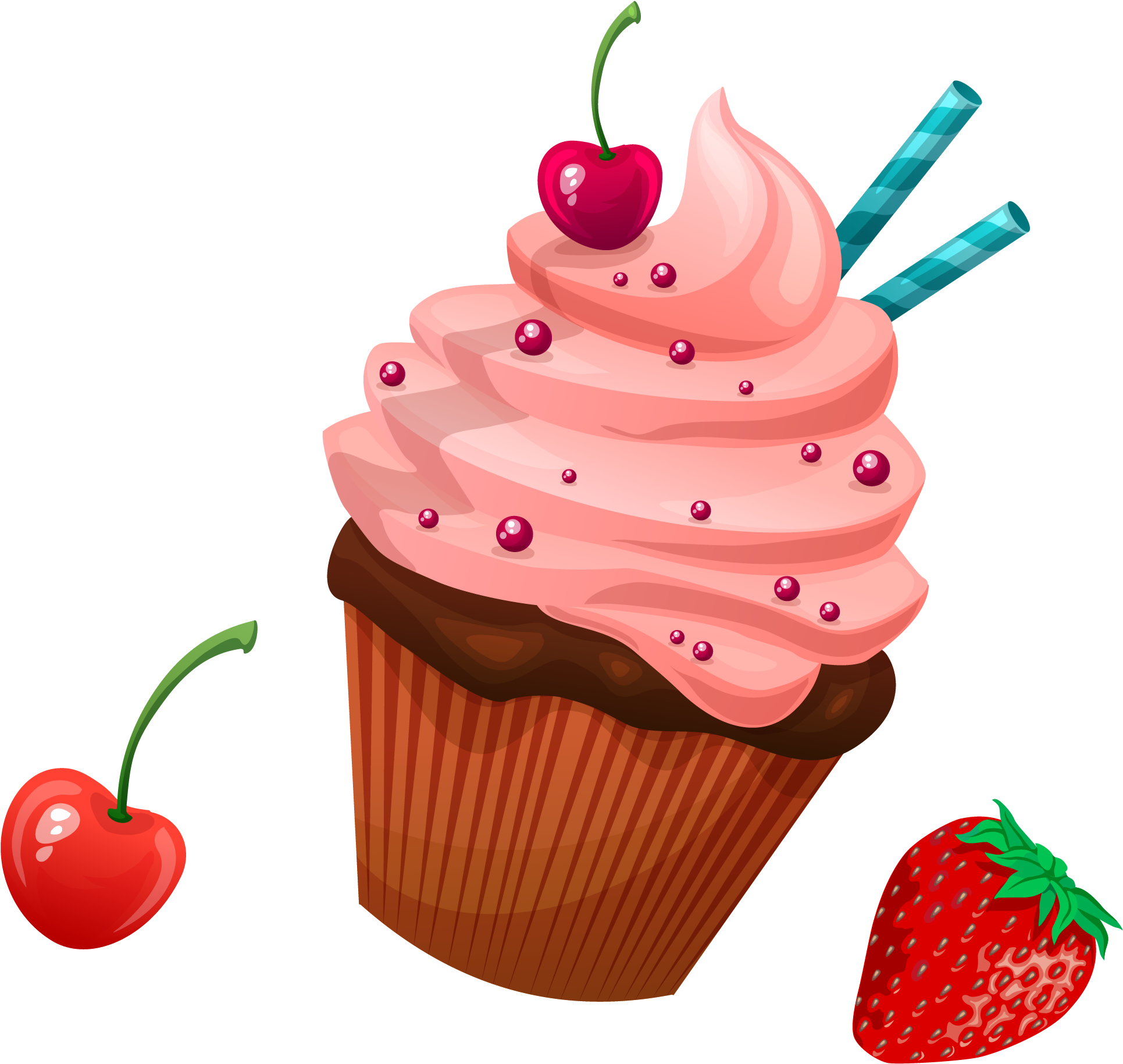 Cupcake Bakery Chinese Cuisine Dessert - Imagenes Png De Pasteleria (2150x2150)