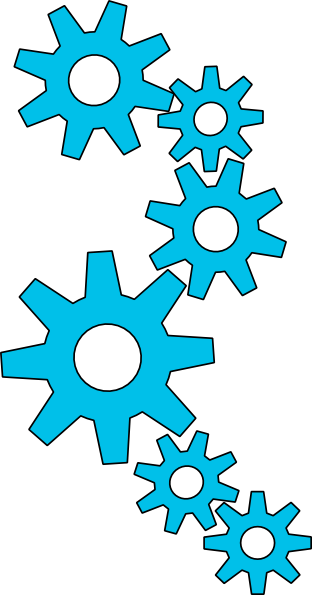 Gears 6 Clip Art - Clip Art (312x595)