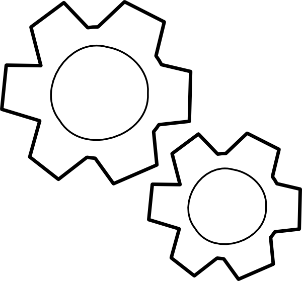 Gears Vector Clip Art Free - Clip Art (600x559)