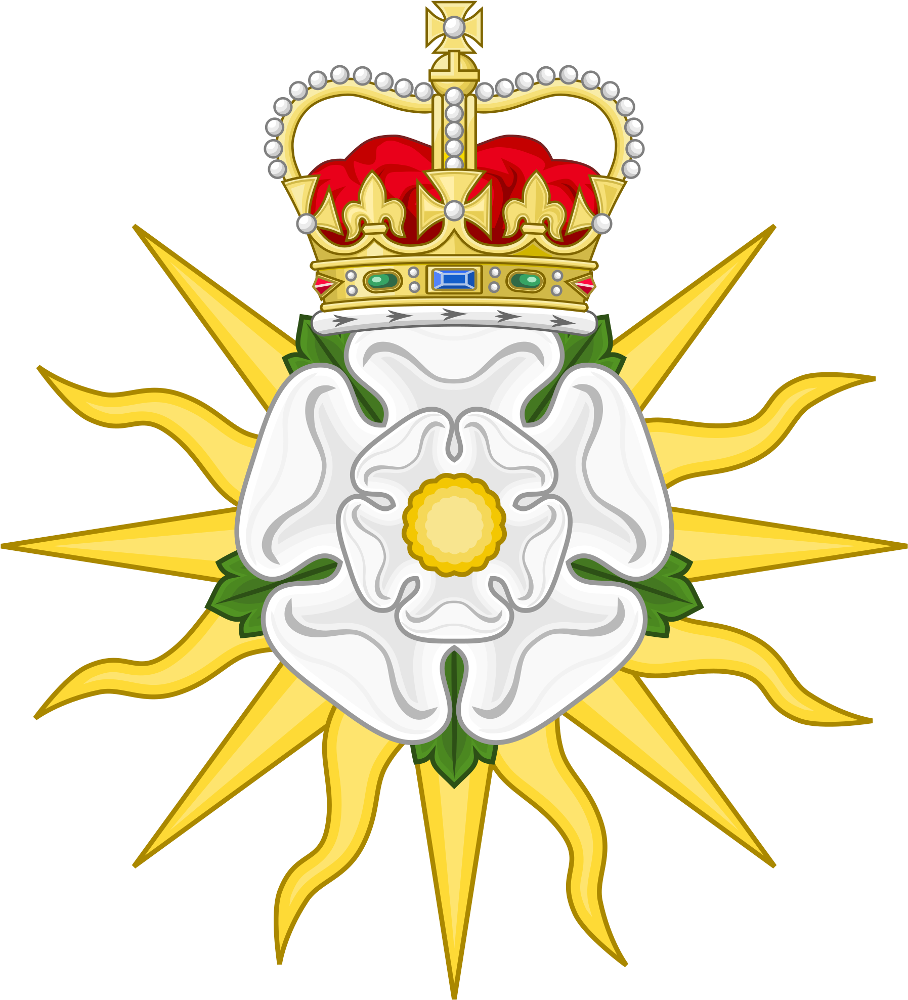 Open - War Of The Roses White Rose (2000x2000)