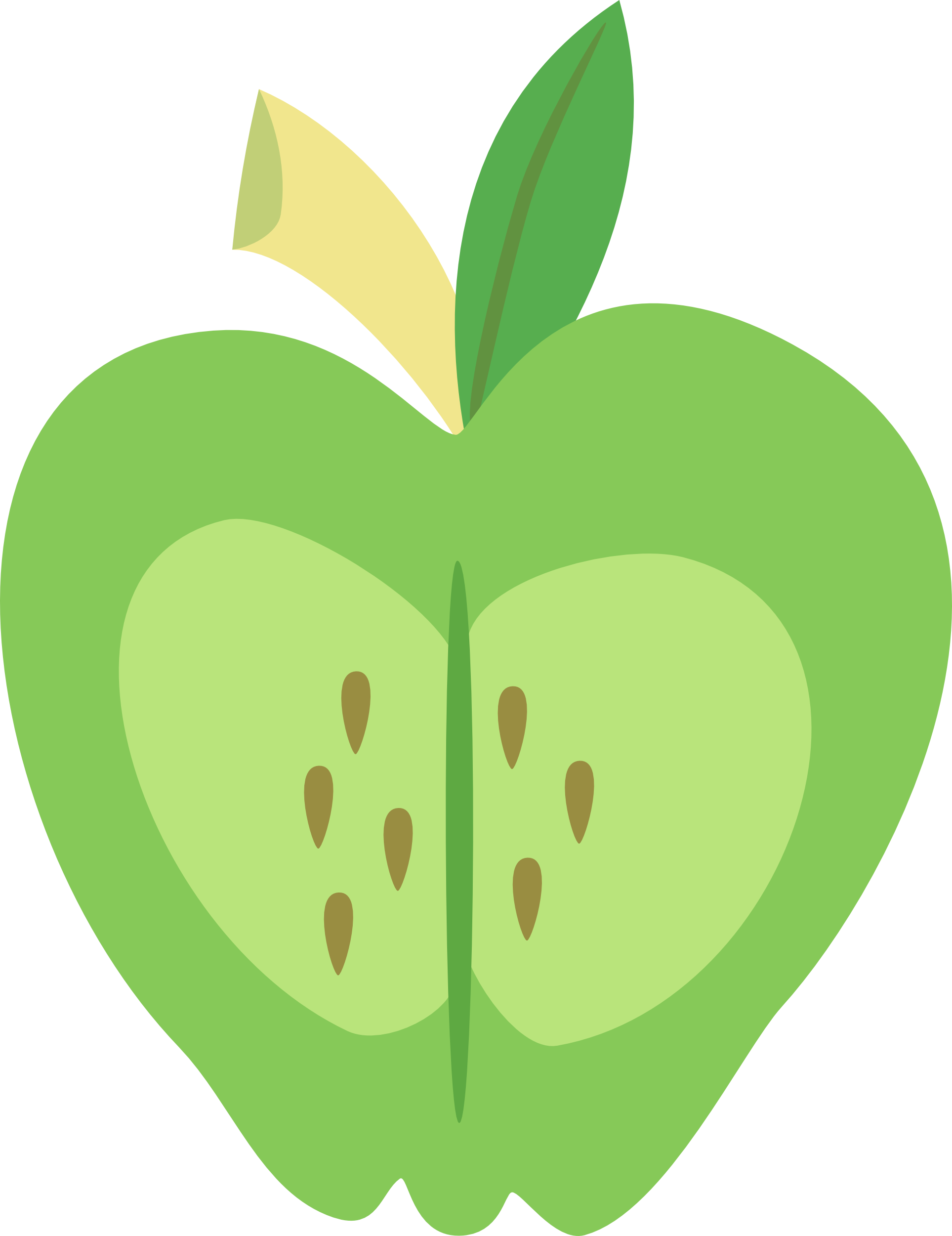 Big Macintosh's Cutie Mark By The Smiling Pony - My Little Pony Green Apple Cutie Mark (1927x2501)