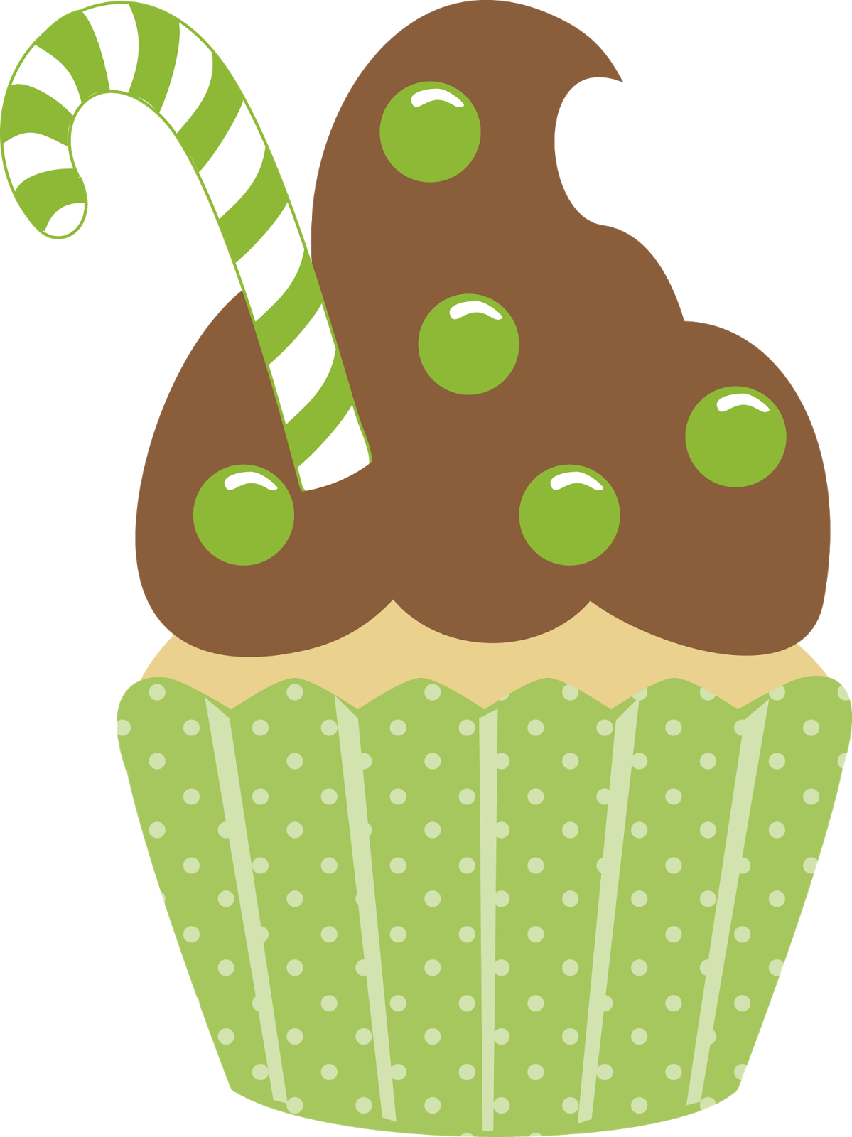 Christmas Cupcake Clip Art - Bota De Dulces Animada Png (1199x1600)