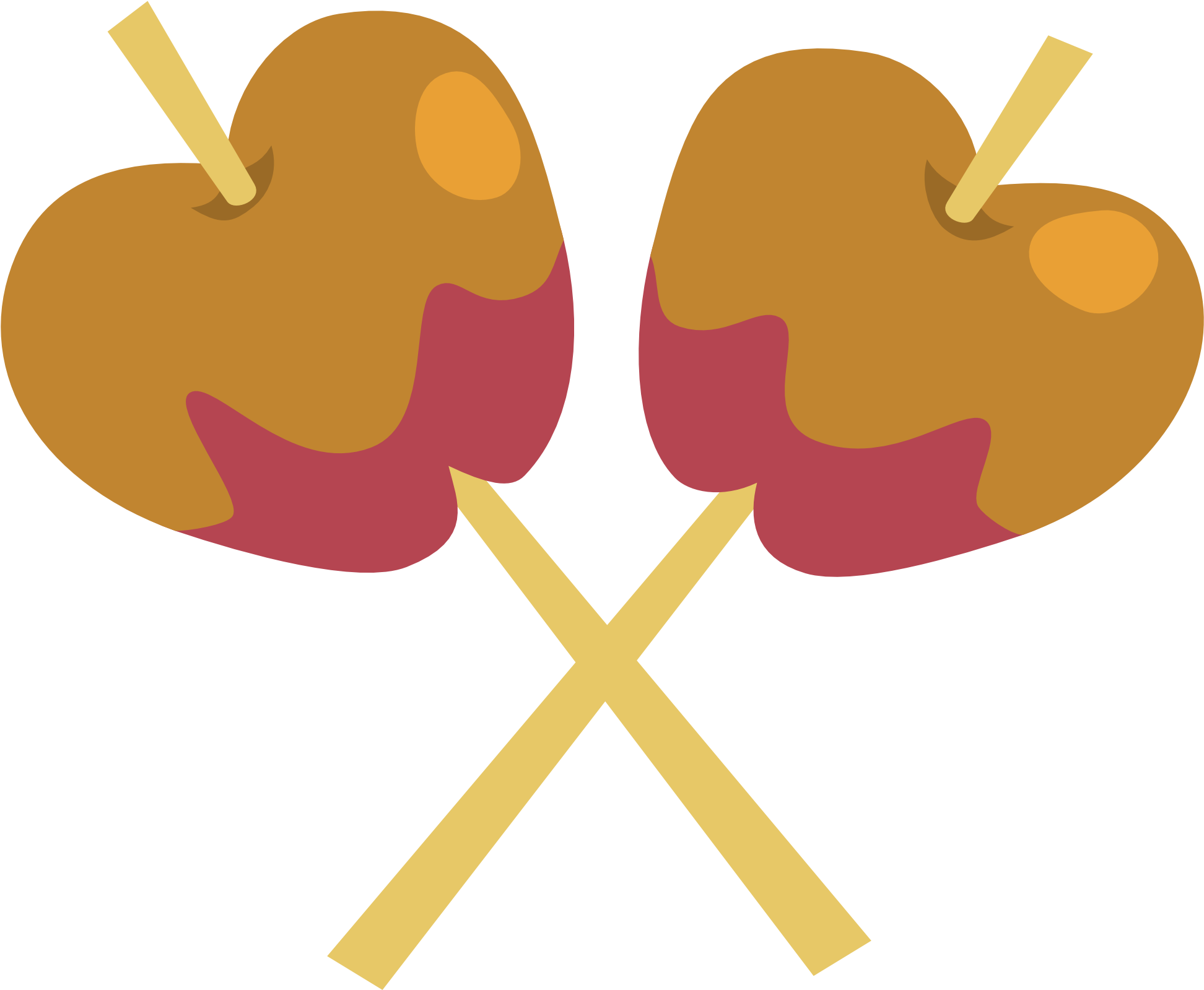 Thatguy1945 111 18 Crossed Candy Apples By The Smiling - My Little Pony Cutie Mark Candy (2000x1659)
