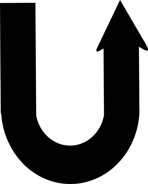 Uturn Clip Art At Clker - U Turn Clip Art (480x596)