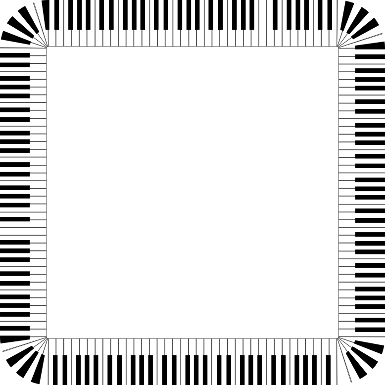 Medium Image - Piano Keys Clip Art (778x778)