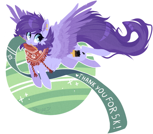 Thank You For 5k Watchers By D-dyee - Cartoon (650x570)