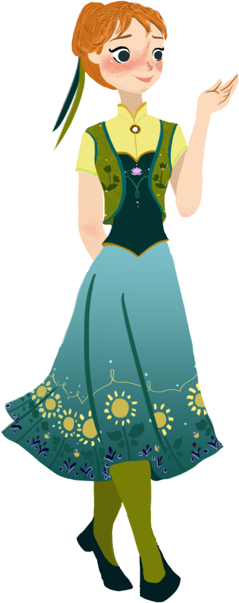Anna Frozen Fever By Dminor78 - Frozen Fever Anna Png (1049x2073)