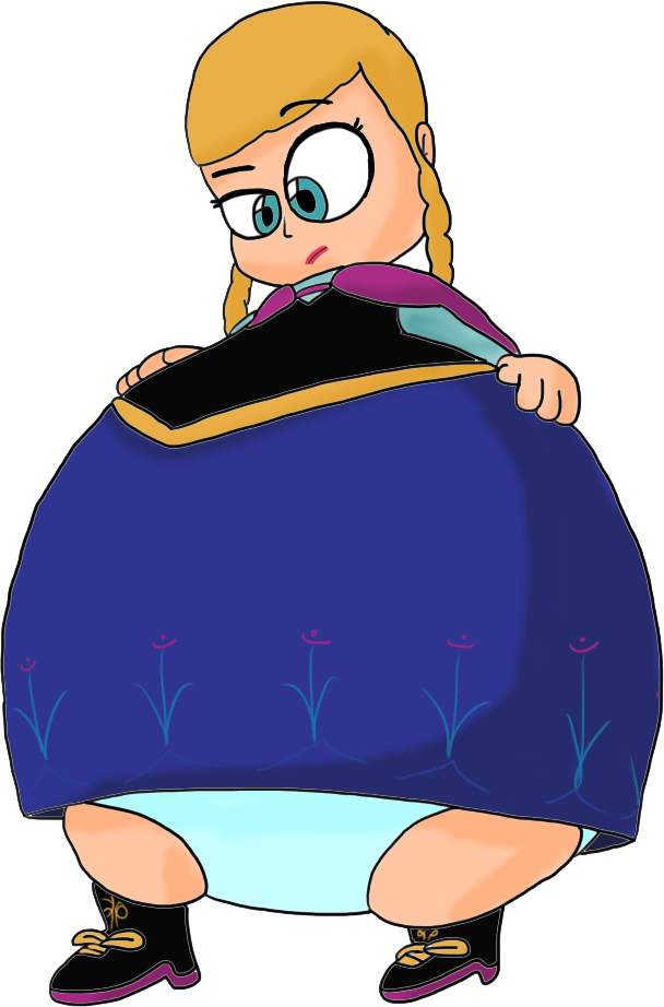 Anna Bloated By Juacoproductionsarts - Anna Frozen Fat (608x922)