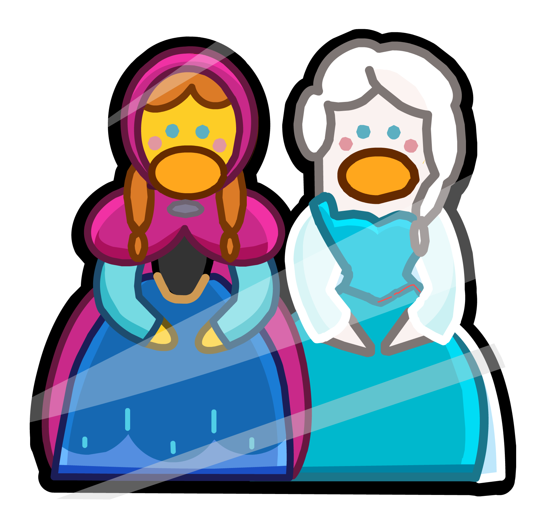 Anna And Elsa Pin - Anna And Elsa Pin (1738x1677)