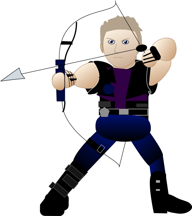 Hawkeye Clint Barton Cartoon By Wildhorsefantasy - Hawkeye Cartoon (800x902)