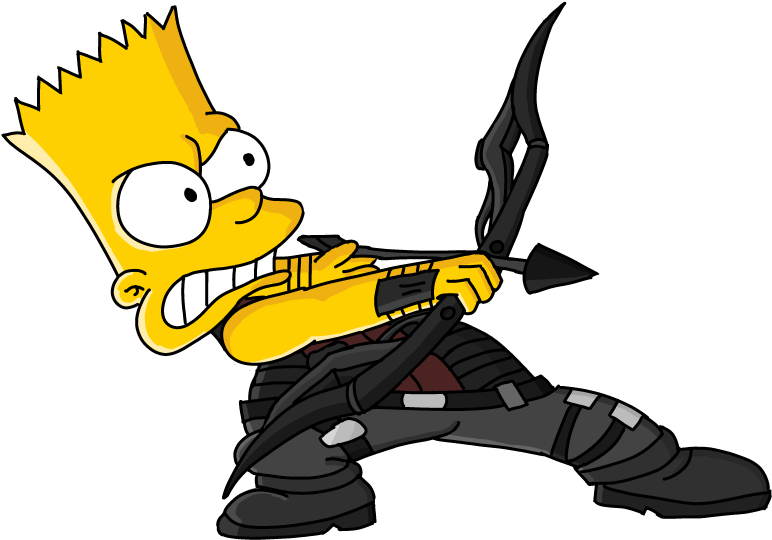 Bart Simpson As Hawkeye By Abixa - Bart Simpson Png (800x800)
