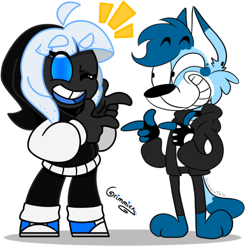 Alexandratale 206 11 Blue Gals Collab By Alexandratale - Cartoon (894x894)