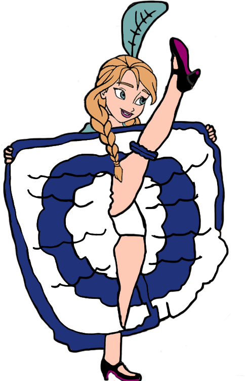 Princess Anna Doing The Can-can By Darthraner83 - Brenda Quagmire (600x750)