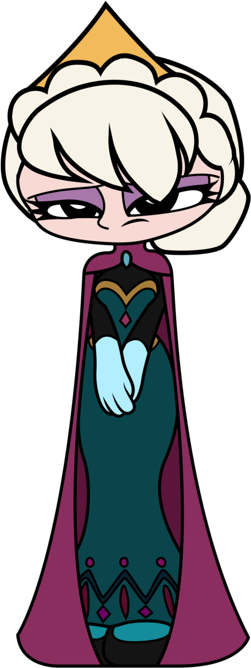 Mini Queen Elsa By Rainheart94 - Cartoon (1024x2501)