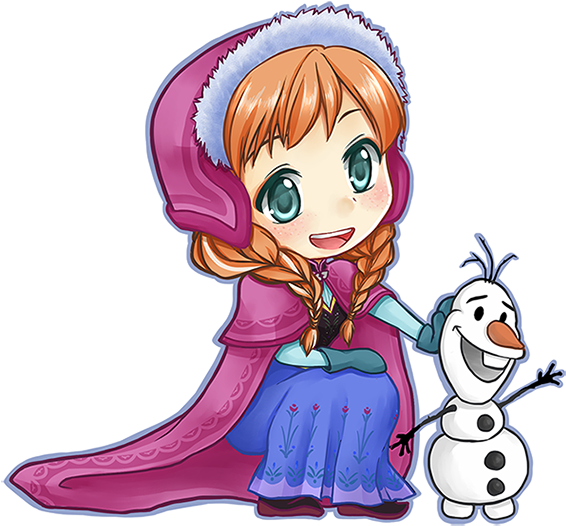 Let's Build A Snowman By Seika - Imagenes Kawaii De Frozen (624x586)