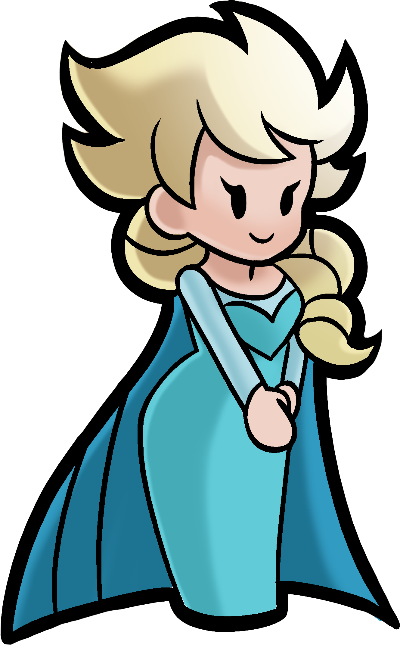 Super Paper Mario Paper Mario Super Smash Bros - Paper Mario Elsa (1826x2266)