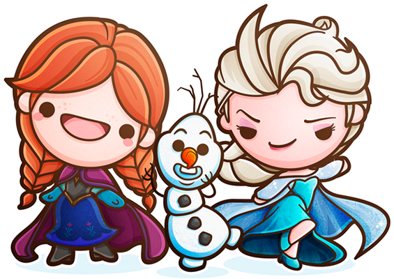 Cartoon Anna And Elsa (600x420)