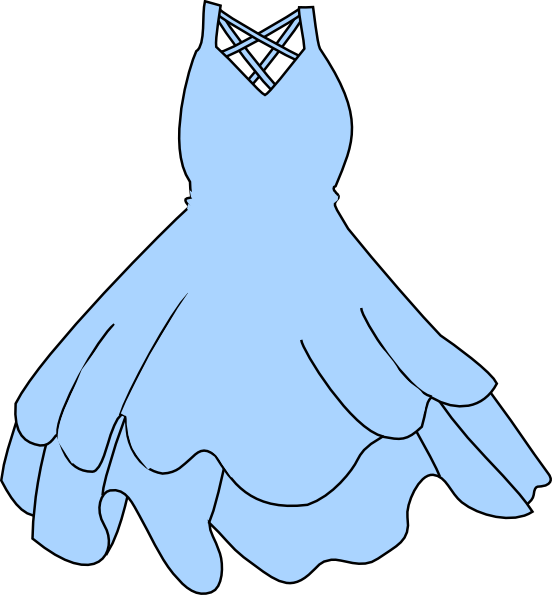 Light Blue Dress Clip Art - Pink Dress Clip Art (552x595)