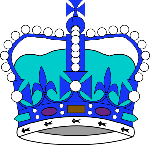 Free Royal Blue Crown Clipart - Free Royal Blue Crown Clipart (600x579)