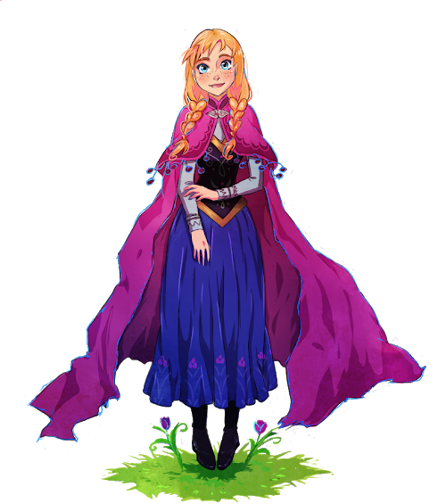 Check Out More Art In The Art Of Frozen - Princesa Anna Frozen Cuerpo Entero (500x565)