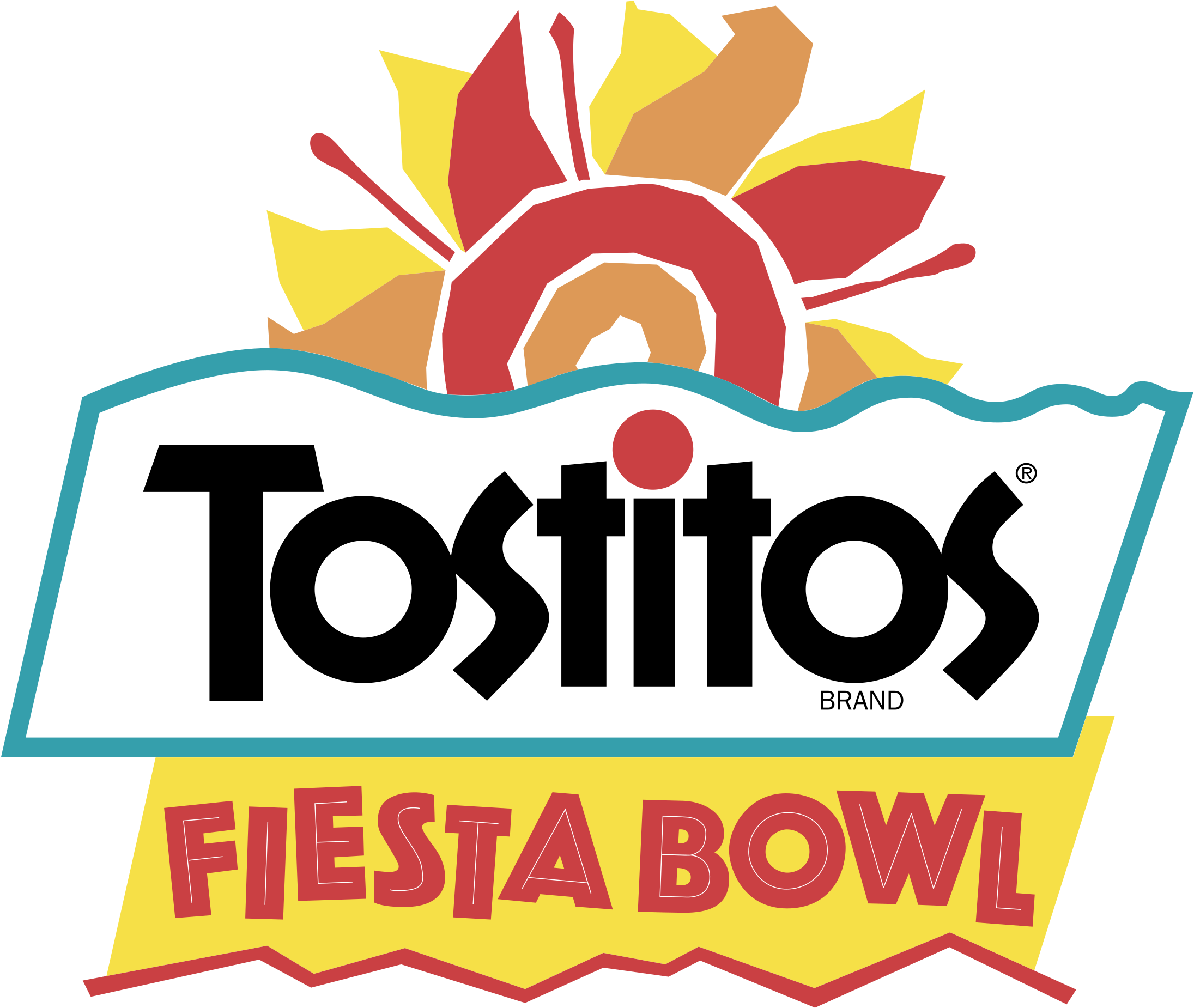 Tostitos Fiesta Bowl Logo Black And White - Fiesta Bowl Logo Png (2400x2400)