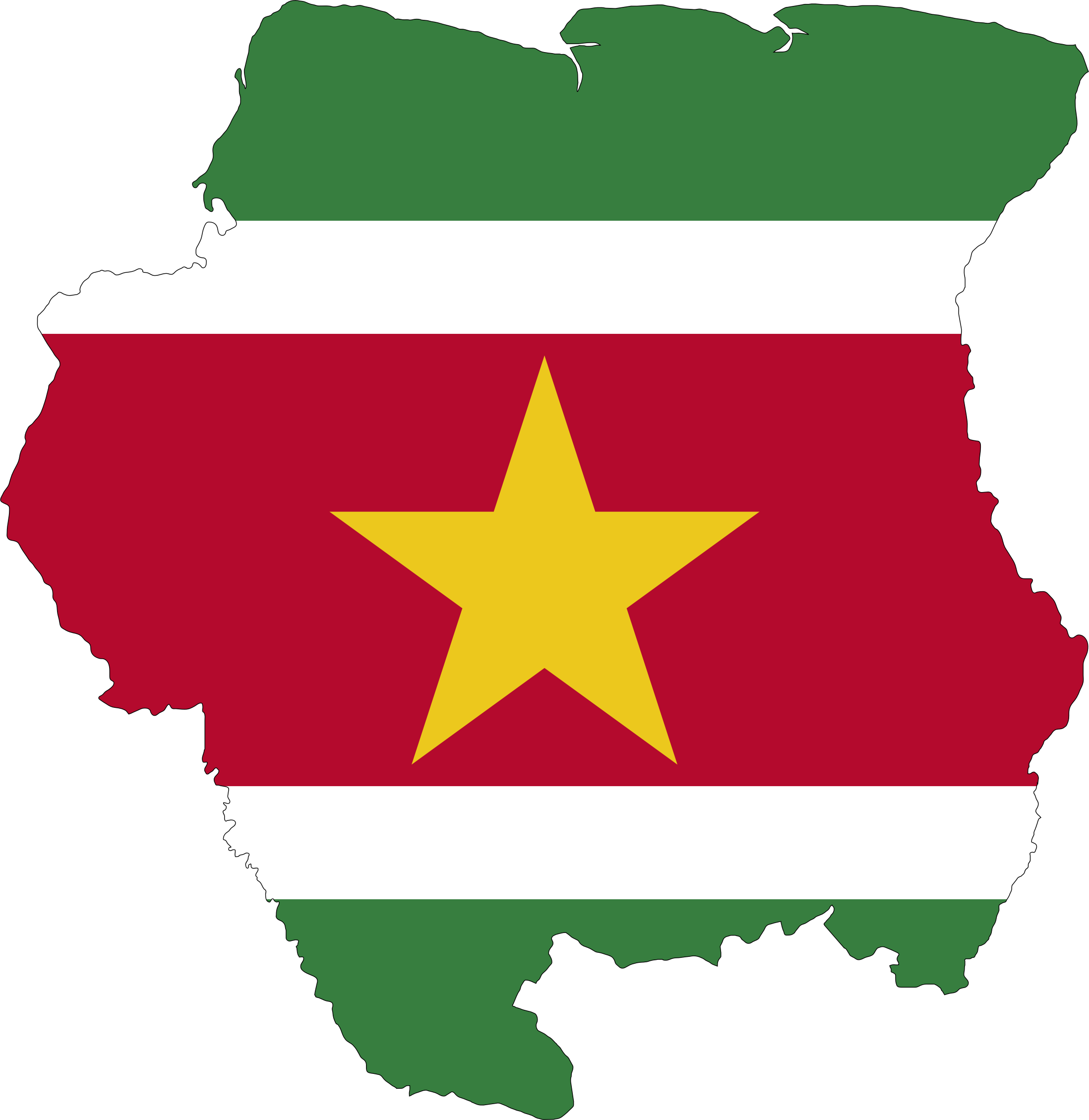 This Free Icons Png Design Of Suriname Map Flag - Suriname Flag And Country (2196x2258)