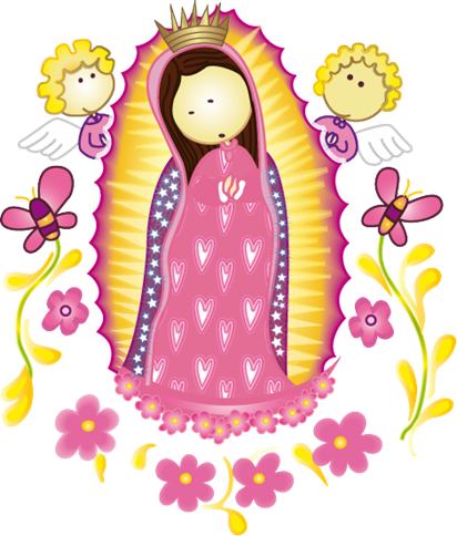 You Might Also Like - Virgen De Guadalupe En Caricatura (412x484)
