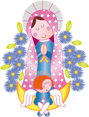 Imagenes De La Virgen De Guadalupe En Caricatura - Virgencita Para Fondo De Pantalla (337x484)