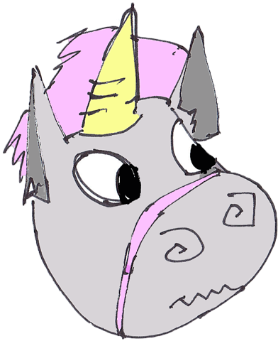 Horse Snout Cat Clip Art - Unicorn (500x500)