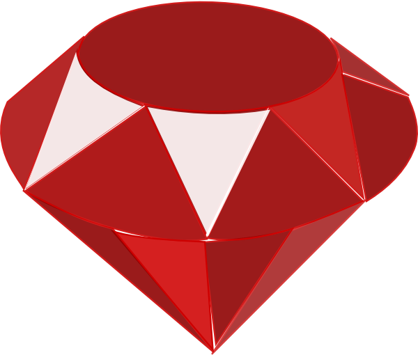 Awesome Diamond Clipart Ruby With Ruby Logo Transparent - Rubies Clip Art Free (600x510)