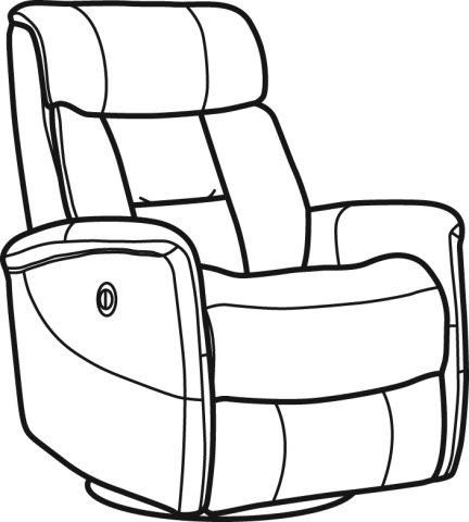 Leather Queen Power Swivel Gliding Recliner - Office Chair (432x480)