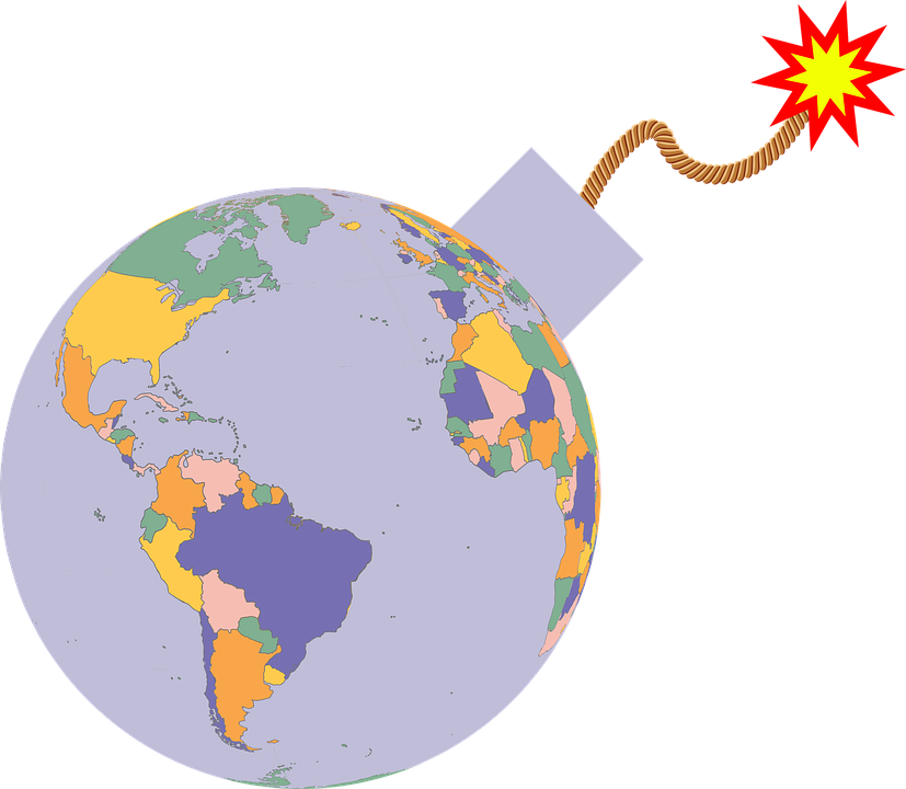 Economic Collapse Is Erupting All Over The Planet As - Political World Map (827x720)