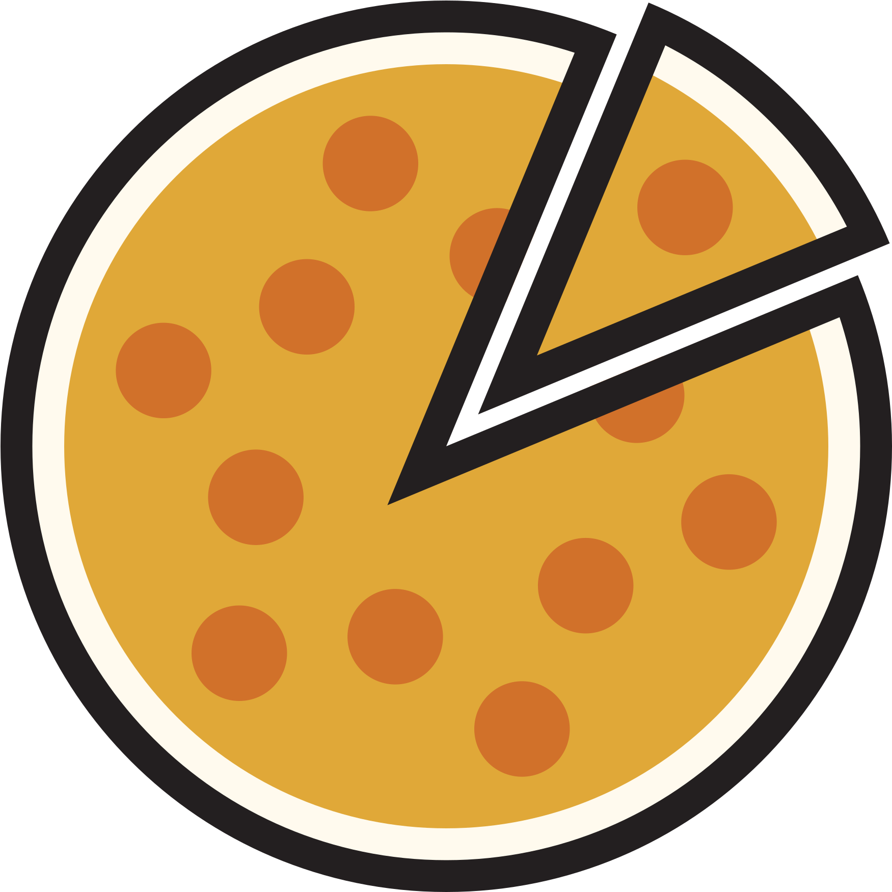 Pizza Slice Clipart 26, - Paw Print In A Circle (2000x2000)