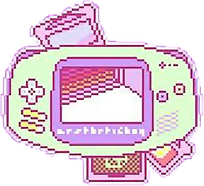Cute Gameboy Pastel Pixel Aesthetic Freetoedit - Game Boy (398x364)