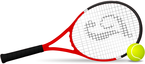 Tennis Sport Vector Png Image - Tennis Racket (600x282)