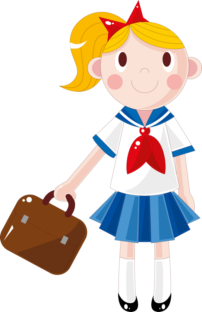 School Children 118 - Cartoon Student (670x1036)