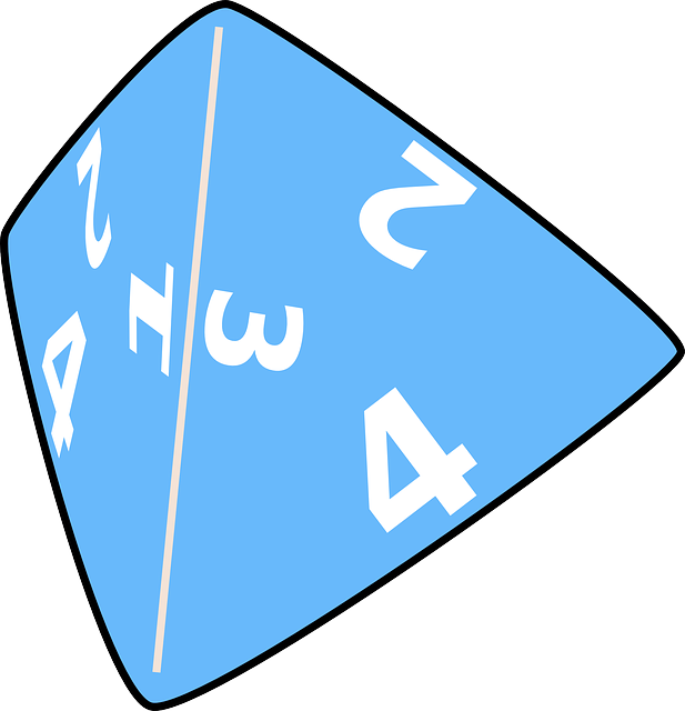 Game Blue, White, Dice, Triangle, Color, Colour, Shape, - Triangle Dice (617x640)