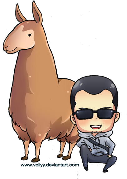 Chibi Llama Art For Me By Vollyy On Deviantart - Llama Chibi Png (500x586)