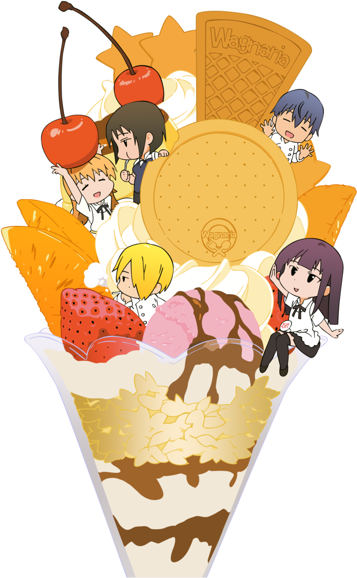 Ice Cream - Chibi Anime Ice Cream (900x1273)